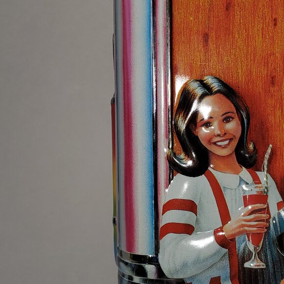 JUKEBOX COIN BANK MADE IN ENGLAND, METAL WARE, EMBOSSED ARTWORK ALL SIDES! - Picture 9 of 10